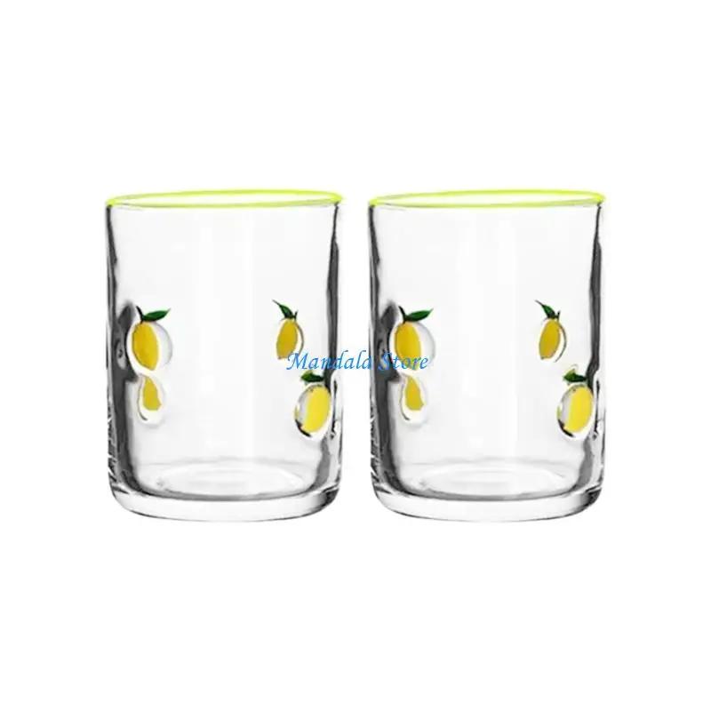U2JC Lemon Print Glass Cups 14oz Pair Of Durable Drinkware For Kitchen Or Party Use
U2JC Lemon Print Glass Cups 14oz Pair Of Durable Drinkware For Kitchen Or Party Use