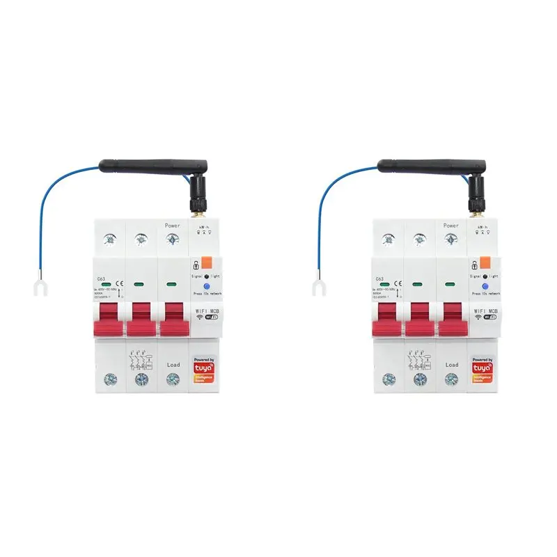 AS95-2X Tuya Smart Wifi RS485 3P+N MCB Breaker Prepaid Meter Timer Switch Voltage Current Protector Voice Control 63A
AS95-2X Tuya Smart Wifi RS485 3P+N MCB Breaker Prepaid Meter Timer Switch Voltage Current Protector Voice Control 63A