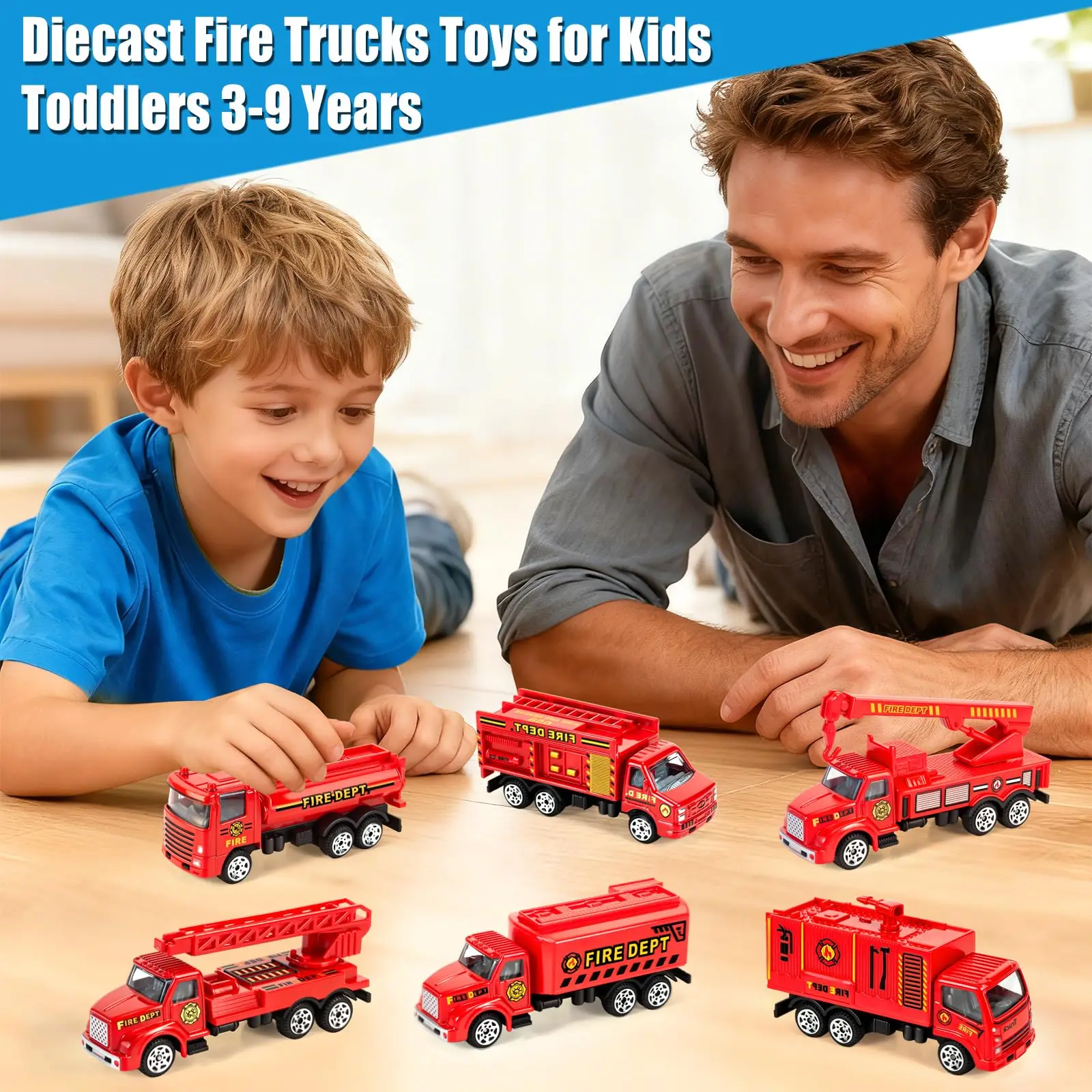 6 Pack Diecast Fire Truck Toy, Firetruck City Emergency Car Toys Set for Kids Boys Goodie Bag Stuffers Birthday Easter Gifts
6 Pack Diecast Fire Truck Toy, Firetruck City Emergency Car Toys Set for Kids Boys Goodie Bag Stuffers Birthday Easter Gifts