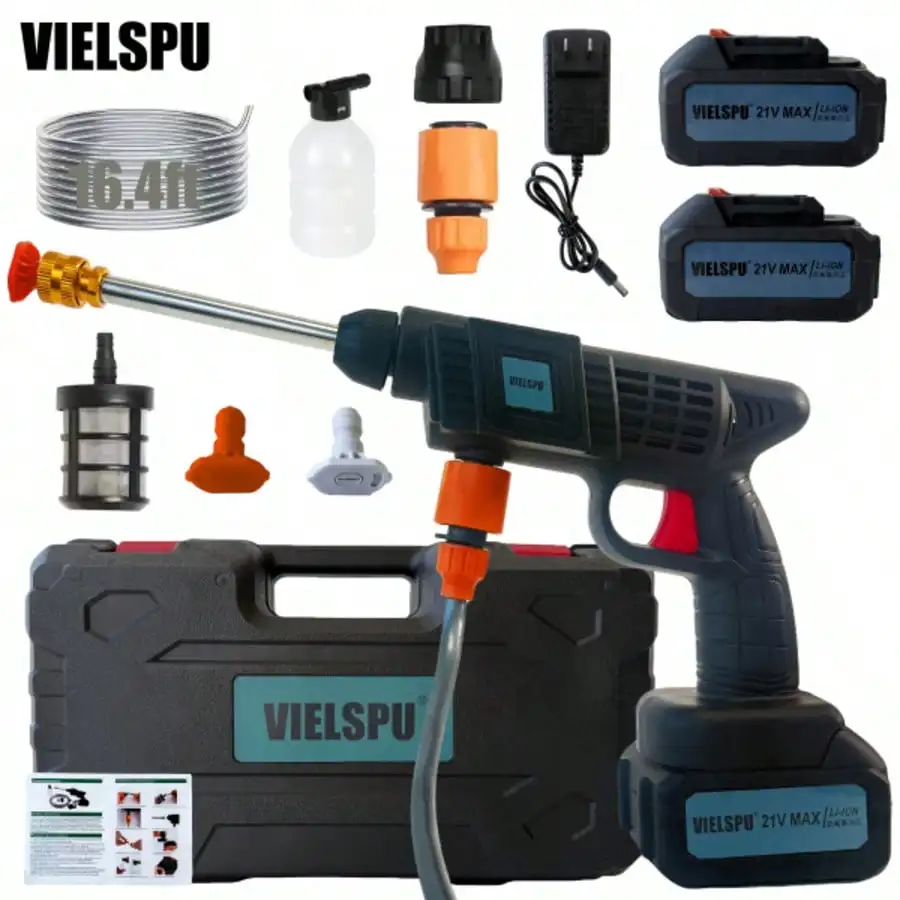 Vielspu Portable Pressure Washer Battery Powered, Cordless Car Power Washer Cordless,2 Battery Hidrolavadora Inalambrica Handhel
Vielspu Portable Pressure Washer Battery Powered, Cordless Car Power Washer Cordless,2 Battery Hidrolavadora Inalambrica Handhel