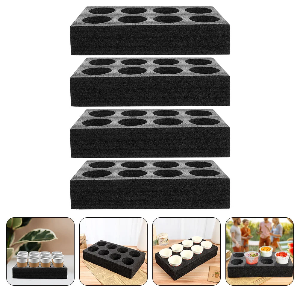 4 Pcs Takeaway Milk Tea Cup Holder Coffee Cups Trays Multiple Black Epe Drink Carrier
4 Pcs Takeaway Milk Tea Cup Holder Coffee Cups Trays Multiple Black Epe Drink Carrier
