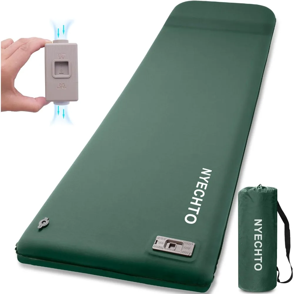 Self Inflating Sleeping Pad with Electric Pump, 3.14" Ultra-Thick Memory Foam Sleeping Mats for Camping,Easy Inflate&Deflate
Self Inflating Sleeping Pad with Electric Pump, 3.14" Ultra-Thick Memory Foam Sleeping Mats for Camping,Easy Inflate&Deflate