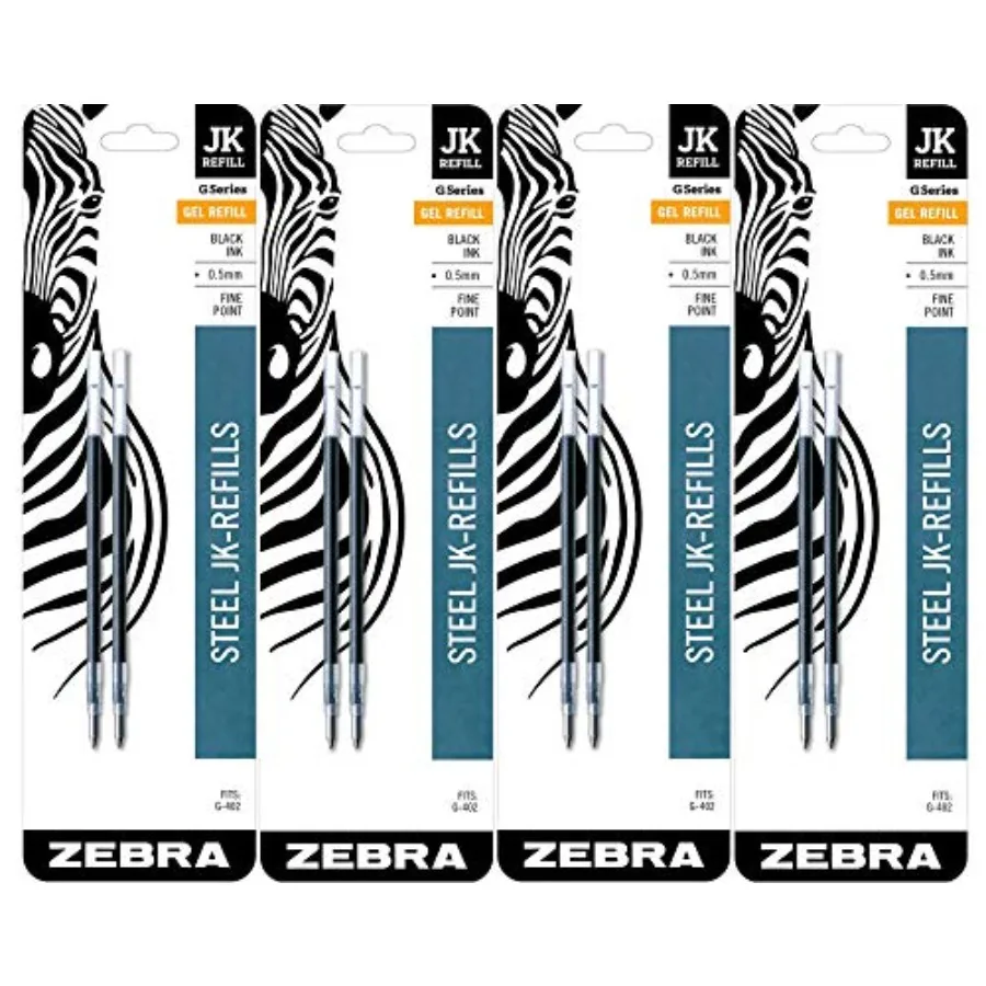 Zebra G-402 Stainless Steel Pen JK-Refill, Fine Point, 0.5mm, Black Ink, 8-Count
Zebra G-402 Stainless Steel Pen JK-Refill, Fine Point, 0.5mm, Black Ink, 8-Count