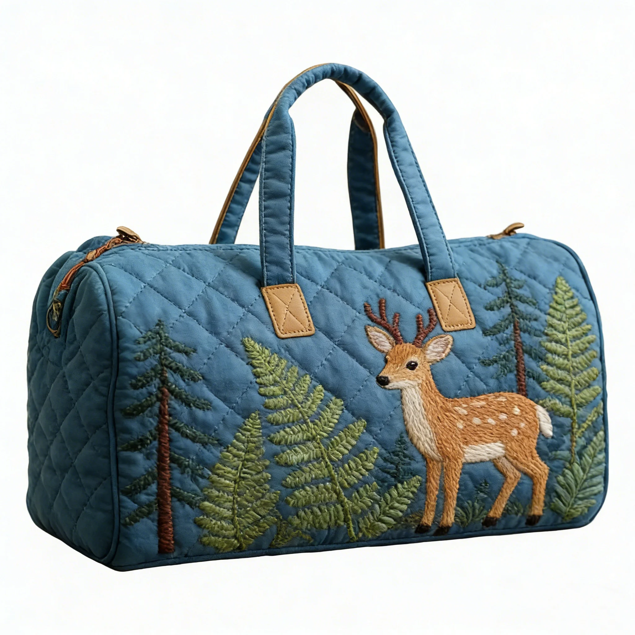 Retro Print Forest Quilted Duffle Bag Camping Trailer Travel Tote Men Women Handbag Weekender Bag
Retro Print Forest Quilted Duffle Bag Camping Trailer Travel Tote Men Women Handbag Weekender Bag