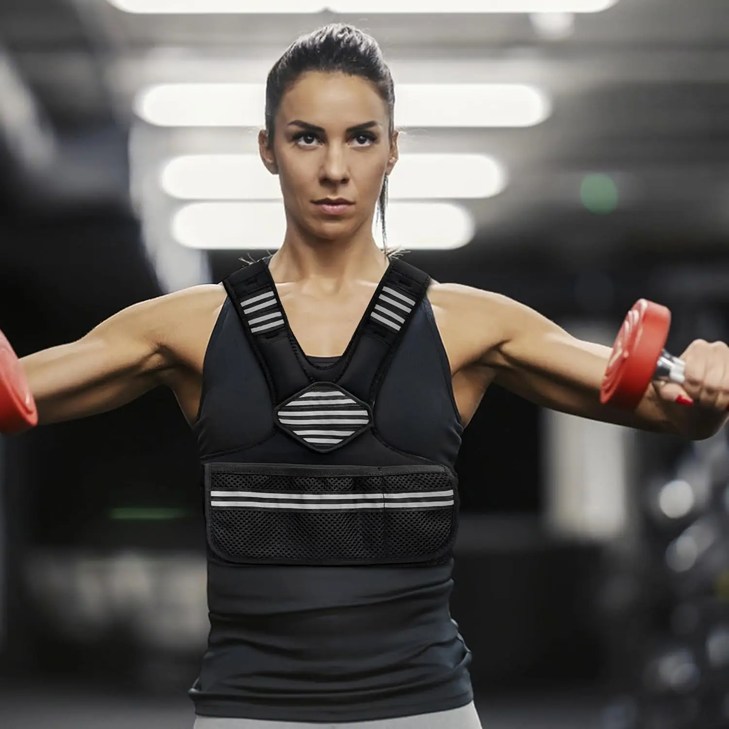 Garvee Adjustable Weighted Vest 4-10LBS for Men Women, Reflective Workout Vest with Storage Pocket Strength Training Equipment for Running Boxing Fitness Black
Garvee Adjustable Weighted Vest 4-10LBS for Men Women, Reflective Workout Vest with Storage Pocket Strength Training Equipment for Running Boxing Fitness Black