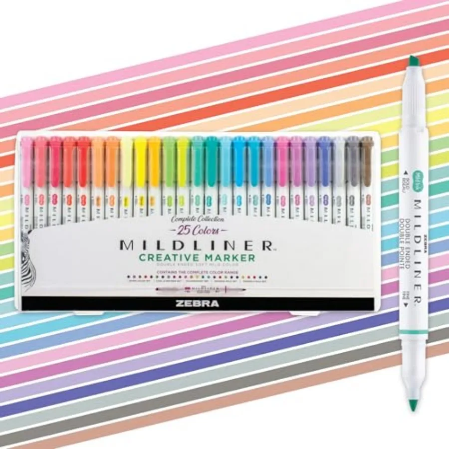 Mildliner Dual-Tip Highlighter Marker Set, Broad and Fine Point Tips, No Bleed, Ideal for Bible Highlighting, Journaling, Schoo
Mildliner Dual-Tip Highlighter Marker Set, Broad and Fine Point Tips, No Bleed, Ideal for Bible Highlighting, Journaling, Schoo