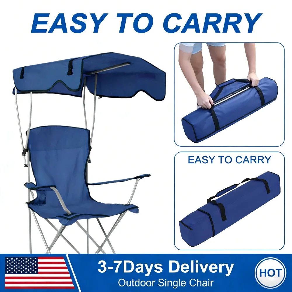 Folding Fishing Chair with Sunshade Ceiling & Cup Holder Large Camping Lawn Chair 600D Oxford Waterproof for Outdoor Picnics Sun
Folding Fishing Chair with Sunshade Ceiling & Cup Holder Large Camping Lawn Chair 600D Oxford Waterproof for Outdoor Picnics Sun