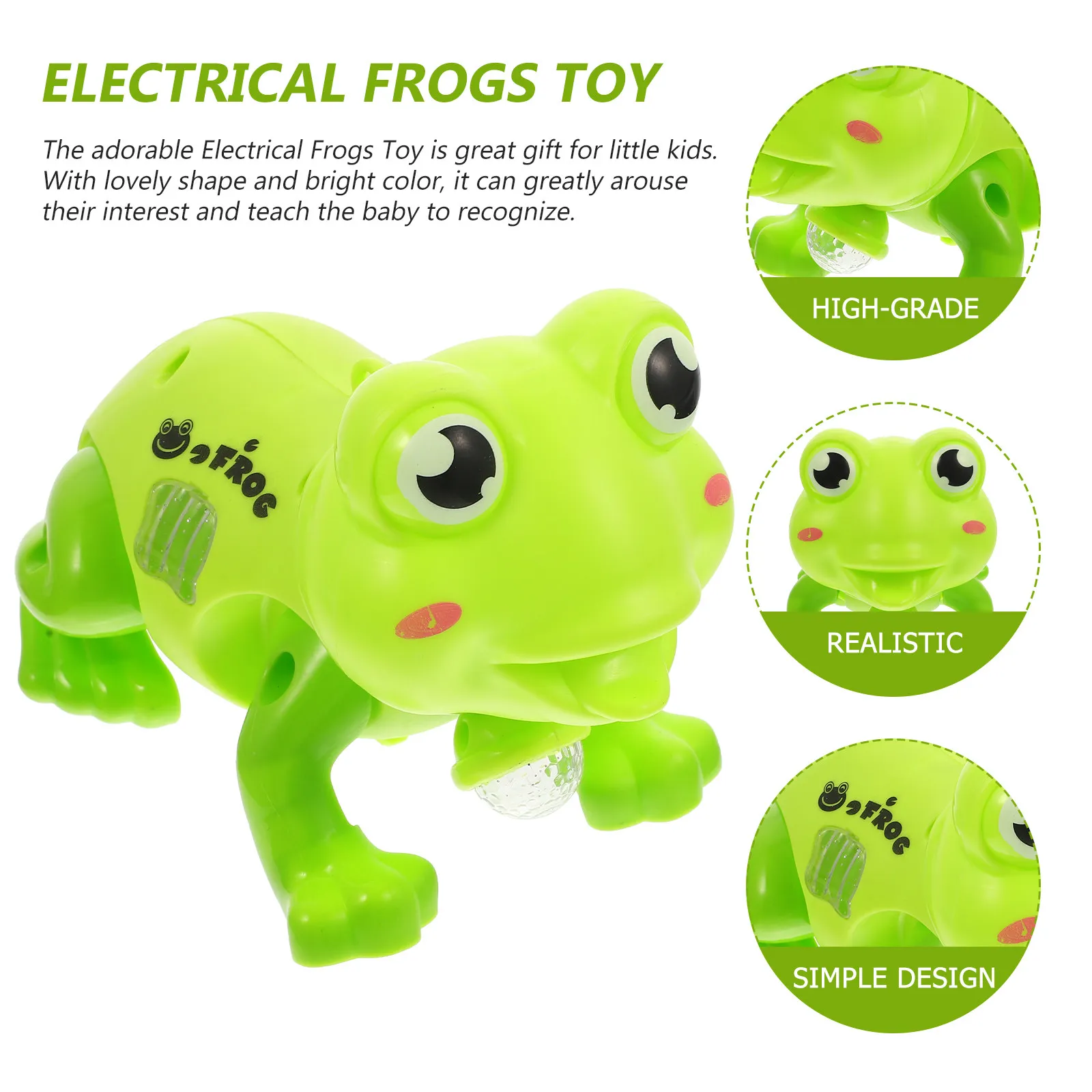 Jumping Electrical Frogs Kids Luminous Bright Color Music Educational Crawling Development Gift for Child Play
Jumping Electrical Frogs Kids Luminous Bright Color Music Educational Crawling Development Gift for Child Play