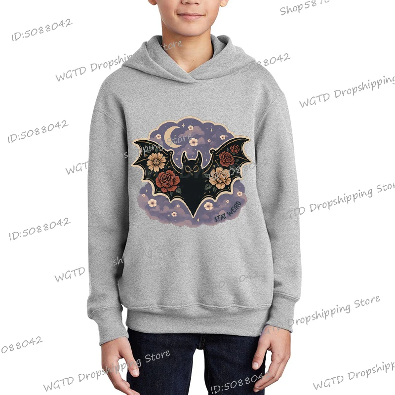 Vintage Bat Flower Print Sportswear Boys Girls Long Sleeve Fashion Halloween Gifts Hoody Casual Scary Season Halloween Hoodies
Vintage Bat Flower Print Sportswear Boys Girls Long Sleeve Fashion Halloween Gifts Hoody Casual Scary Season Halloween Hoodies