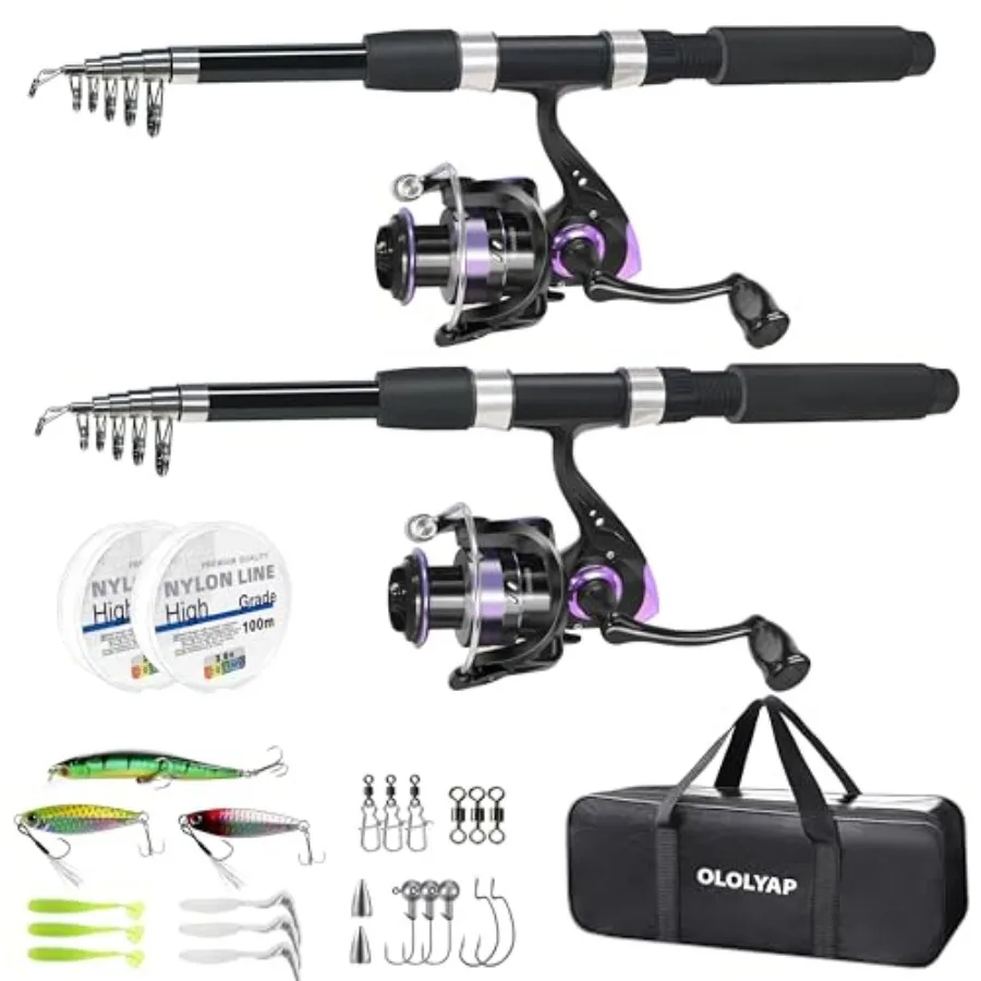 Fishing Pole Combo 2PCS Telescopic Fishing Rod and Aluminum Reel Combos with Carrier Bag Sea Saltwater Freshwater Fishing Rod R
Fishing Pole Combo 2PCS Telescopic Fishing Rod and Aluminum Reel Combos with Carrier Bag Sea Saltwater Freshwater Fishing Rod R