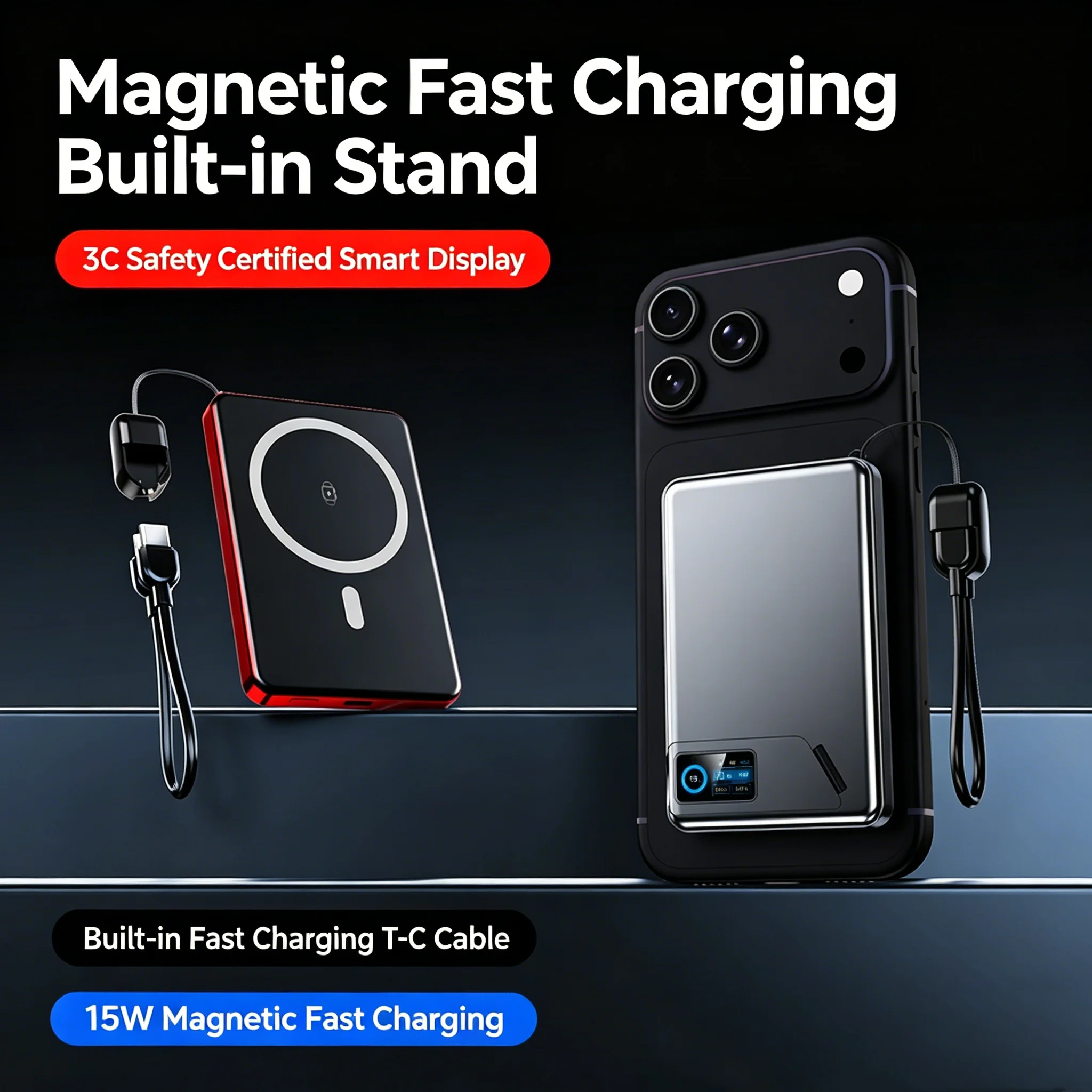 10000mAh Magnetic Powerbank 15W Wireless Power bank PD 20W Fast Charing External Battery For MagSafe iPhone Apple Watch Samsung
10000mAh Magnetic Powerbank 15W Wireless Power bank PD 20W Fast Charing External Battery For MagSafe iPhone Apple Watch Samsung