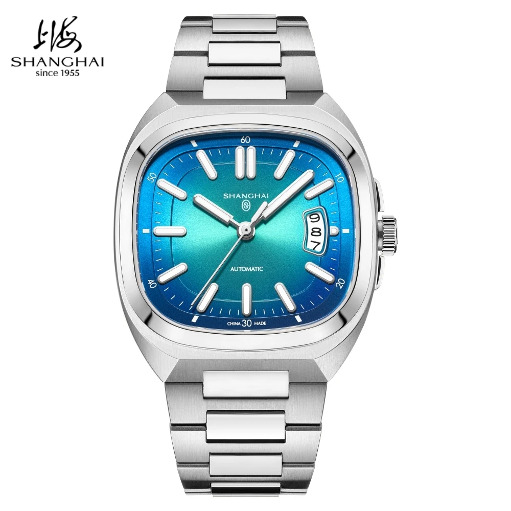 Shanghai Watch Automatic Mechanical Square Dial Men's Watch Luminous Water-Resistant to 50m Date Display Casual Wristwatch SH018
Shanghai Watch Automatic Mechanical Square Dial Men's Watch Luminous Water-Resistant to 50m Date Display Casual Wristwatch SH018