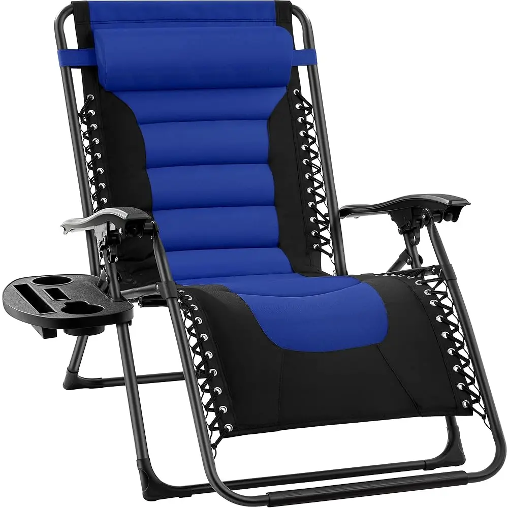 Oversized Padded Zero Gravity Chair, Folding Outdoor Patio Recliner, Xl Anti Gravity Lounger For Backyard W/Headrest, Cup
Oversized Padded Zero Gravity Chair, Folding Outdoor Patio Recliner, Xl Anti Gravity Lounger For Backyard W/Headrest, Cup