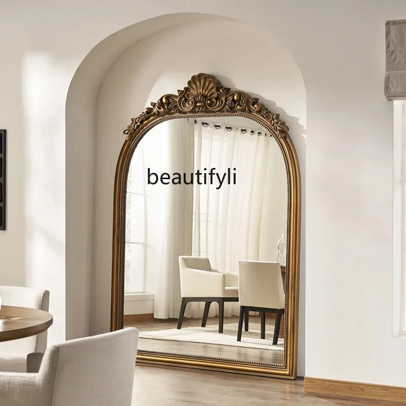 B06 French retro full-length mirror household light luxury bedroom mirror living room makeup mirror wall hanging arch
B06 French retro full-length mirror household light luxury bedroom mirror living room makeup mirror wall hanging arch