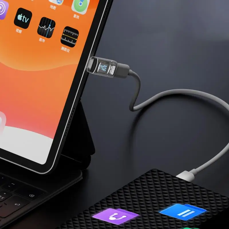 Right Angle Adapters 140W Male To Female Digital Display Adapter 40Gbps Charging Monitoring Connector Powering Meter Tester For
Right Angle Adapters 140W Male To Female Digital Display Adapter 40Gbps Charging Monitoring Connector Powering Meter Tester For