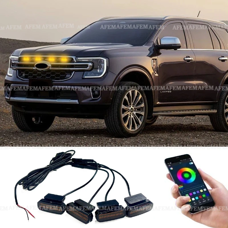 LED Front Grille Light For Ford Everest Car Daytime Running Light Wheel Eyebrow Lamp For Pickup Offroad 12V
LED Front Grille Light For Ford Everest Car Daytime Running Light Wheel Eyebrow Lamp For Pickup Offroad 12V