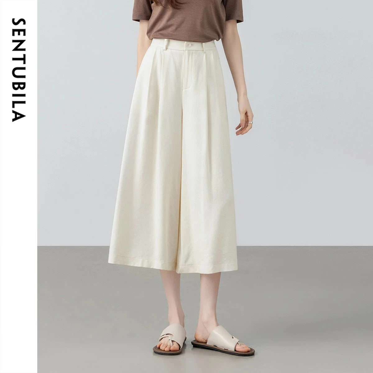 SENTUBILA Women Lyocell Wide-leg Pants Slimming Pleated Beige Pants 2026 Summer Commuter Versatile Daily Wear 162KF4623
SENTUBILA Women Lyocell Wide-leg Pants Slimming Pleated Beige Pants 2026 Summer Commuter Versatile Daily Wear 162KF4623
