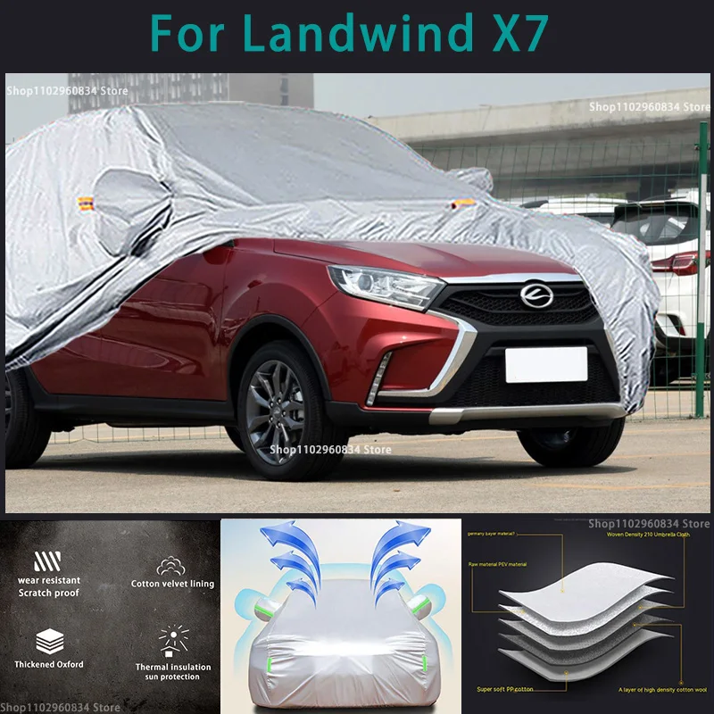 For Landwind X7 210T Full Car Covers Outdoor Sun uv protection Dust Rain Snow Protective Auto Protective cover
For Landwind X7 210T Full Car Covers Outdoor Sun uv protection Dust Rain Snow Protective Auto Protective cover
