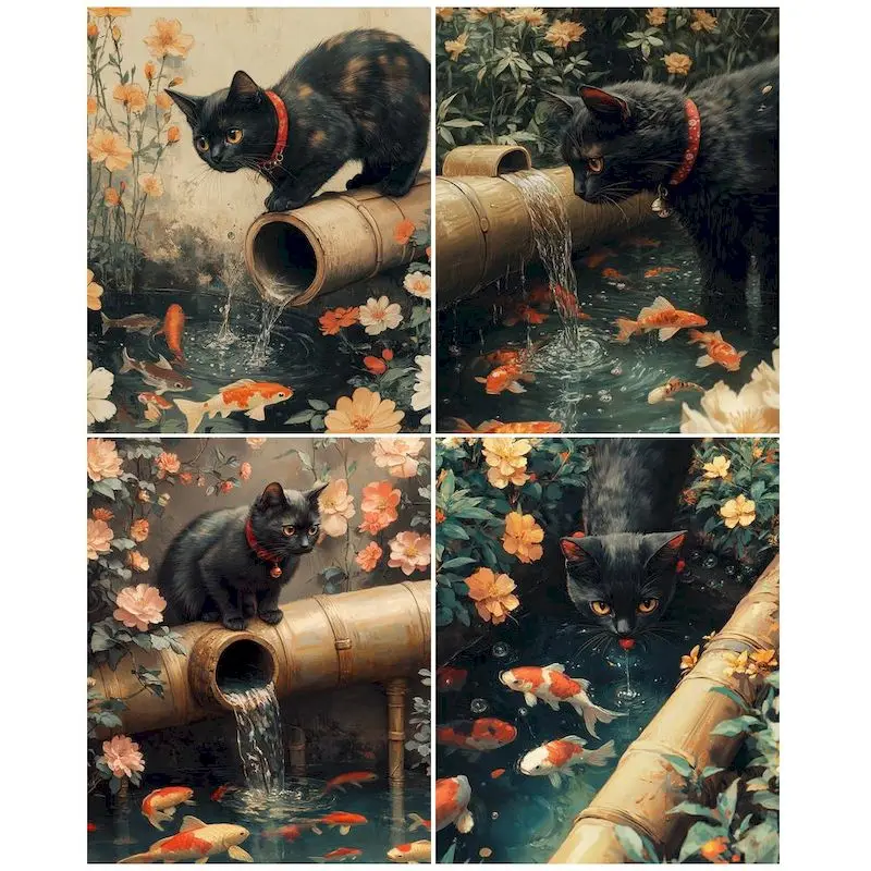 GATYZTORY DIY Painting By Number Black Cat Drawing On Canvas HandPainted Art Gift Pictures By Numbers Home Decor
GATYZTORY DIY Painting By Number Black Cat Drawing On Canvas HandPainted Art Gift Pictures By Numbers Home Decor