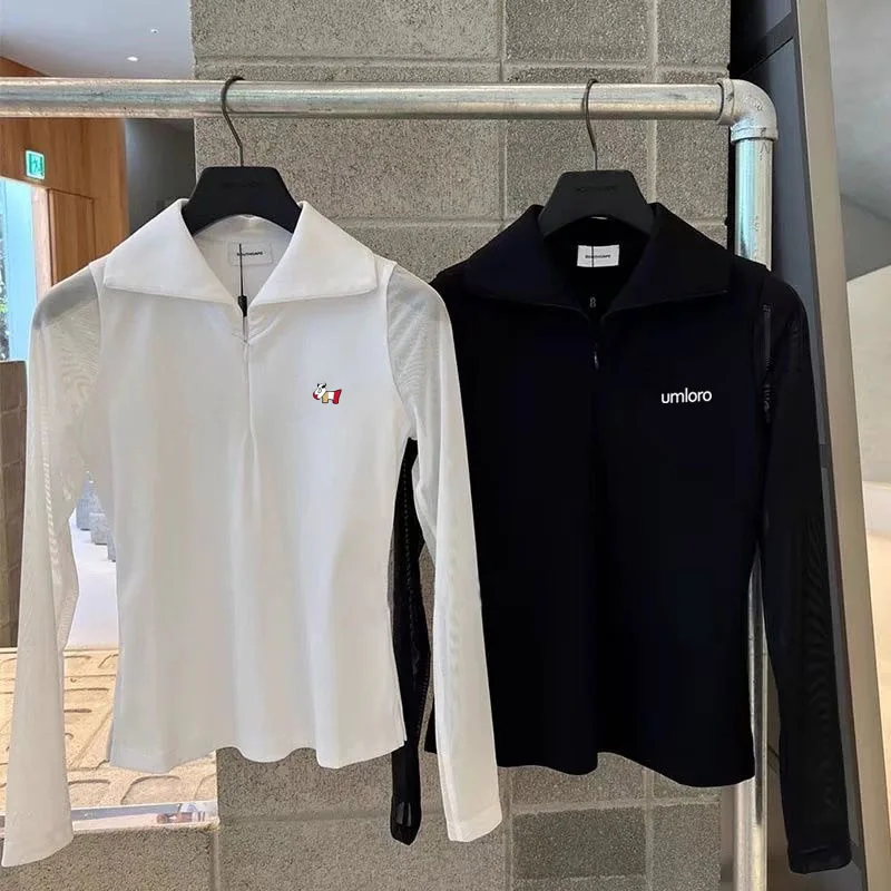 2025 Spring New Women's Golf Clothes Sweat-wicking Quick-drying Base Women's Clothes Tight Half-zipper Golf Long-sleeved T-shirt
2025 Spring New Women's Golf Clothes Sweat-wicking Quick-drying Base Women's Clothes Tight Half-zipper Golf Long-sleeved T-shirt