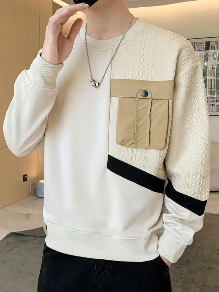 Мужская толстовка с круглым вырезом, свободного кроя, повседневная, модная, удобная, с длинным рукавом, для весны и осени
Мужская толстовка с круглым вырезом, свободного кроя, повседневная, модная, удобная, с длинным рукавом, для весны и осени