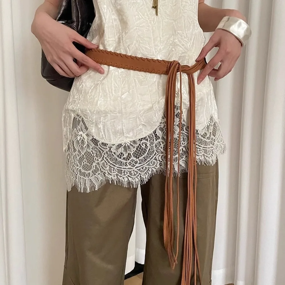 Adjustable Y2k Ethnic Style Belt Thin PU Bohemian Waist Rope Western Cowboy Belt Waist Chain Tassels Waistband Waist Accessories
Adjustable Y2k Ethnic Style Belt Thin PU Bohemian Waist Rope Western Cowboy Belt Waist Chain Tassels Waistband Waist Accessories