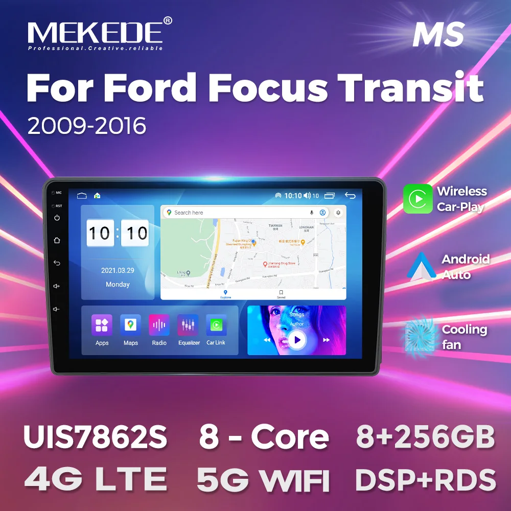 MEKEDE UIS7862S 8-Core Android OS 9" Wireless Car-Play Auto Car Radio MultiMedia Video Player For Ford Focus Transit 2009-2016
MEKEDE UIS7862S 8-Core Android OS 9" Wireless Car-Play Auto Car Radio MultiMedia Video Player For Ford Focus Transit 2009-2016