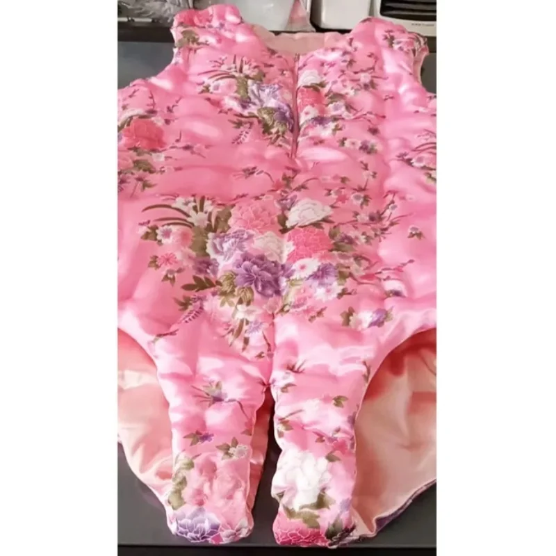 Handmade Men Sexy Floral Silky Touch Open-Crotch Jumpsuit Women Filled Cotton Puffy Warm ABDL Belly Tank Top Briefs Bodysuit
Handmade Men Sexy Floral Silky Touch Open-Crotch Jumpsuit Women Filled Cotton Puffy Warm ABDL Belly Tank Top Briefs Bodysuit