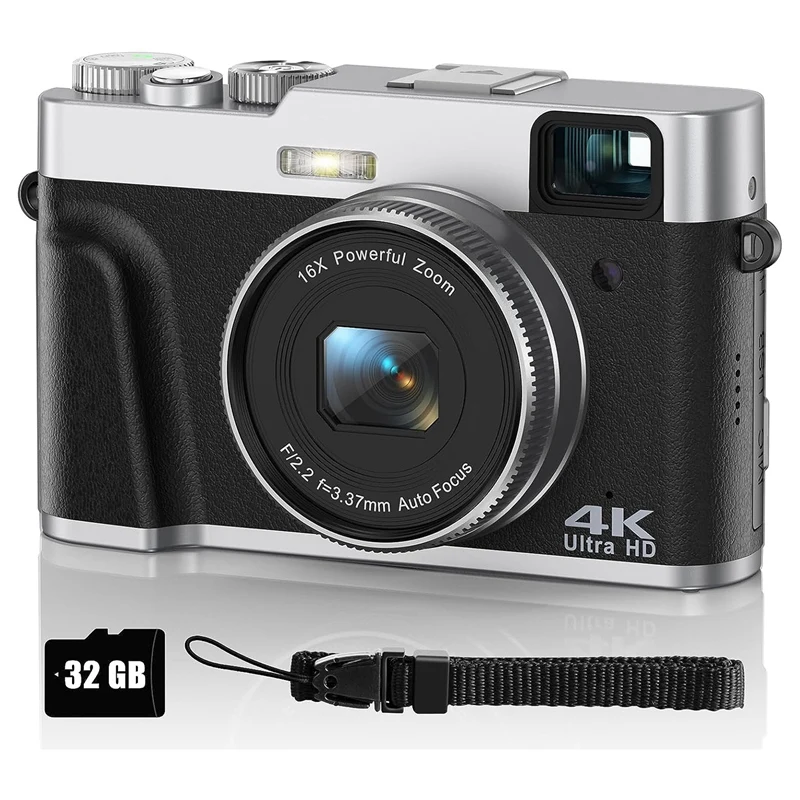 4K Digital Camera Camera For Photography, Autofocus Camera With Viewfinder Anti-Shake Video Camera For Youtube
4K Digital Camera Camera For Photography, Autofocus Camera With Viewfinder Anti-Shake Video Camera For Youtube