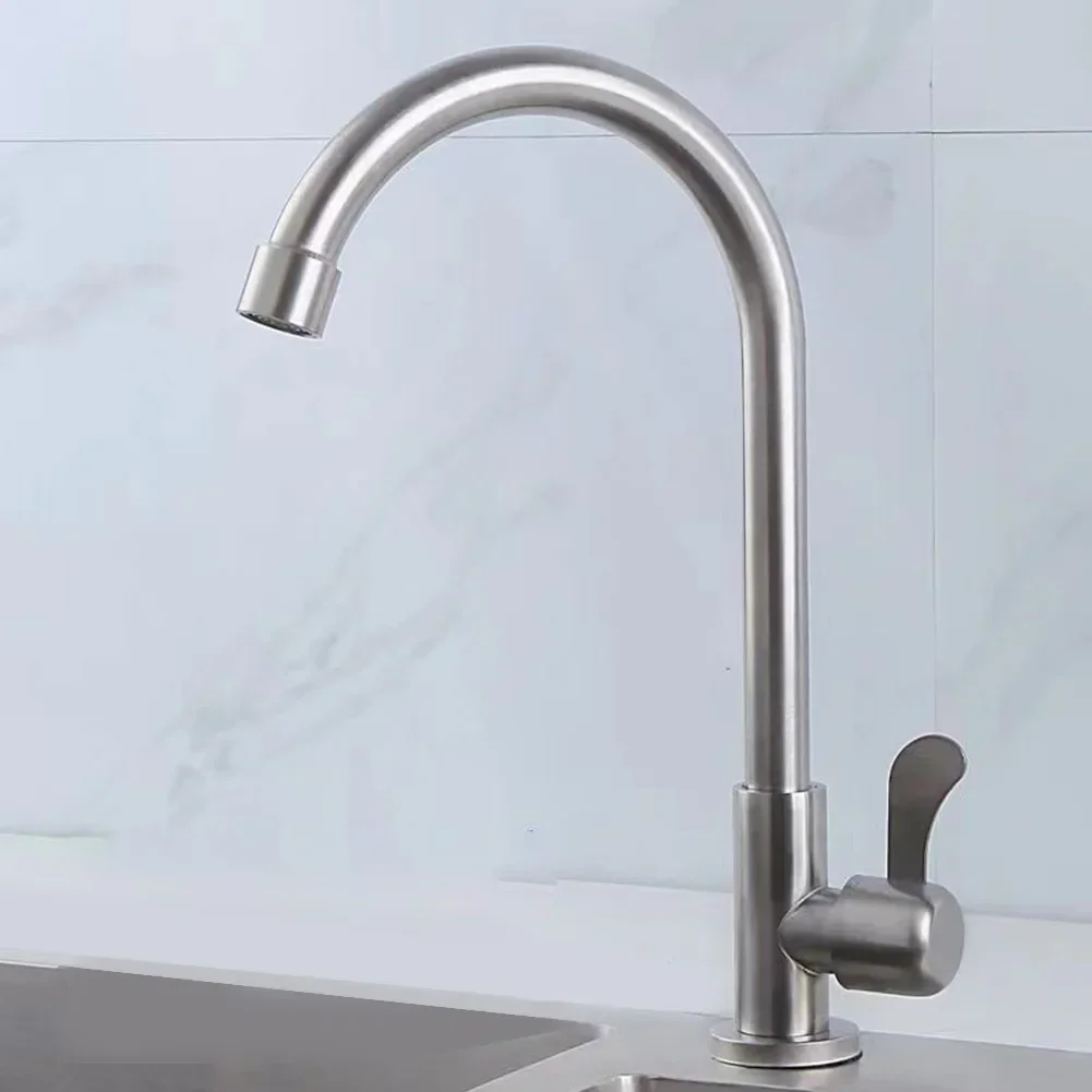 Stainless Steel Kitchen Faucet Splash Proof Washbasin Sink Rotary Single Cooling Household Faucet Accessories
Stainless Steel Kitchen Faucet Splash Proof Washbasin Sink Rotary Single Cooling Household Faucet Accessories