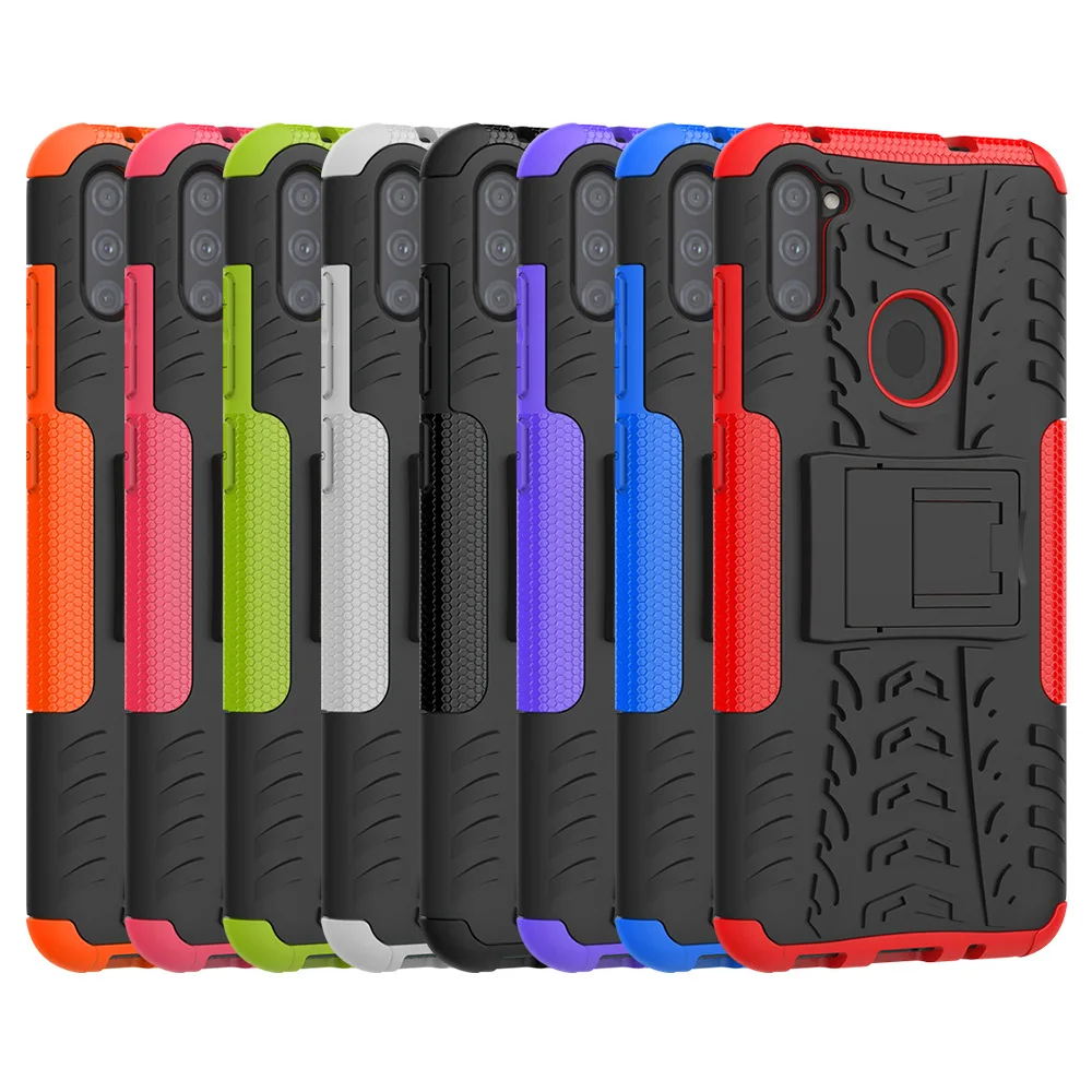 For Samsung A11 US version Rubber Armor Case Hybrid Anti-shock Kickstand Cell Phone Case Mobile Cover 
For Samsung A11 US version Rubber Armor Case Hybrid Anti-shock Kickstand Cell Phone Case Mobile Cover