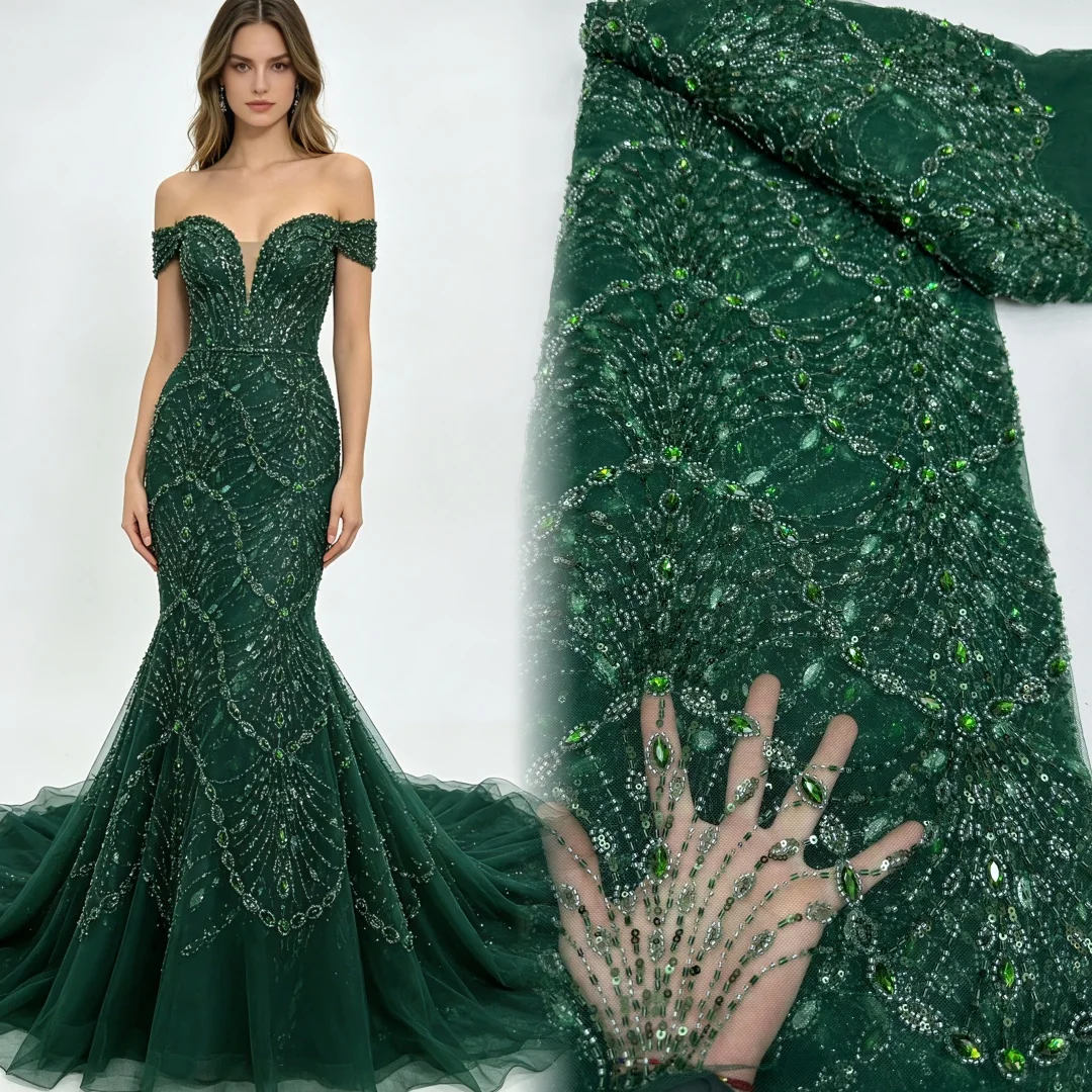 Luxury Handmade Embroidery Net Lace with Firework Beads Dignified Quality Fabric for Women's Wedding Dress Unique Dignified Styl
Luxury Handmade Embroidery Net Lace with Firework Beads Dignified Quality Fabric for Women's Wedding Dress Unique Dignified Styl