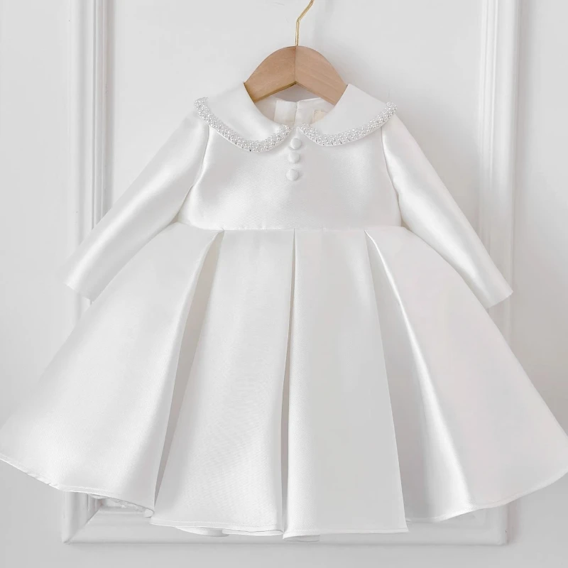 Girls Flower Girl Wedding Dress Children Collar Long Sleeve Gown for Birthday Party Pageant Formal Celebration Dresses Clothes
Girls Flower Girl Wedding Dress Children Collar Long Sleeve Gown for Birthday Party Pageant Formal Celebration Dresses Clothes