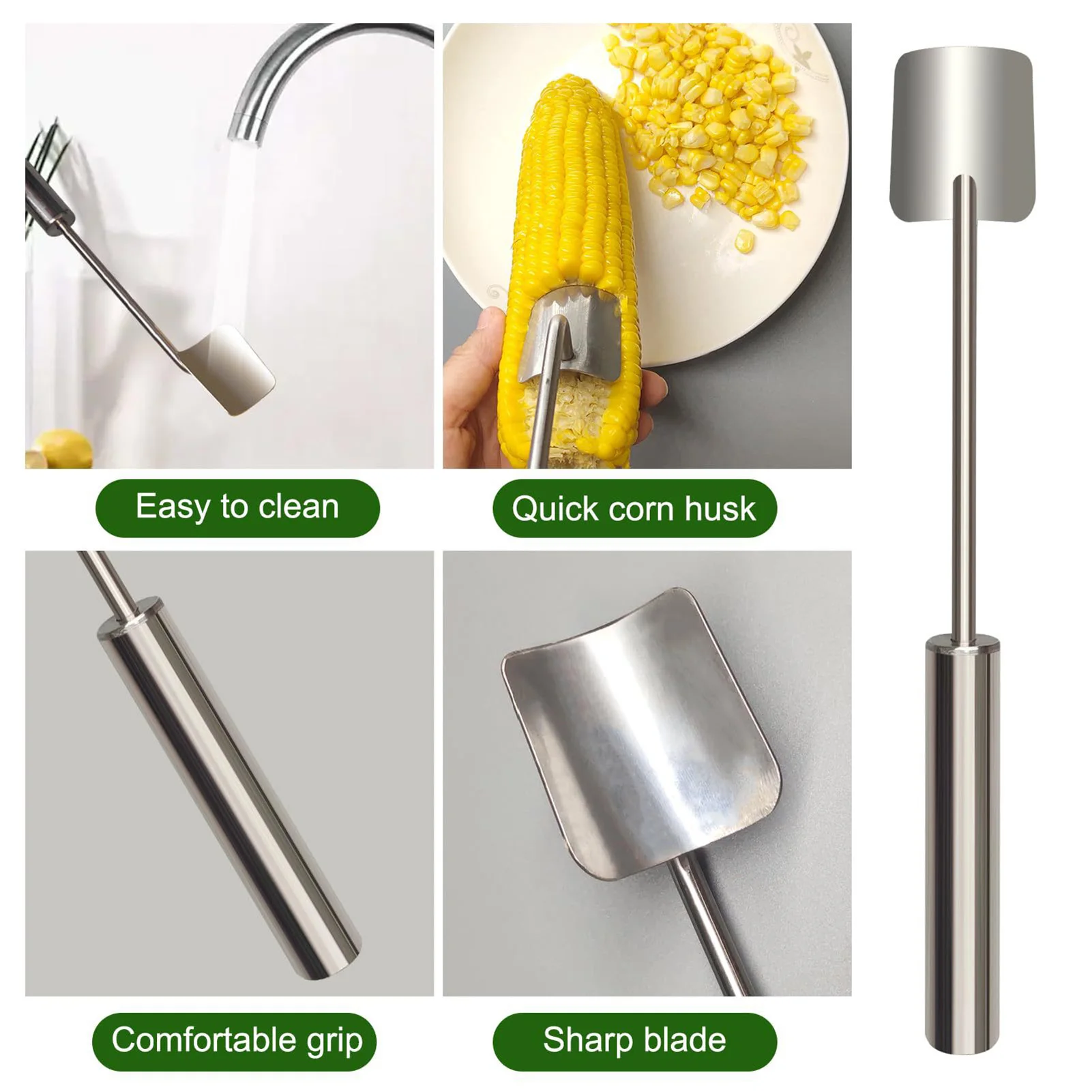 Corn Cob Stripper Stainless Steel Manual Corn Cob Practical Easy Cleaning Metal Corn Kernel Tool Household Kitchen Accessory
Corn Cob Stripper Stainless Steel Manual Corn Cob Practical Easy Cleaning Metal Corn Kernel Tool Household Kitchen Accessory