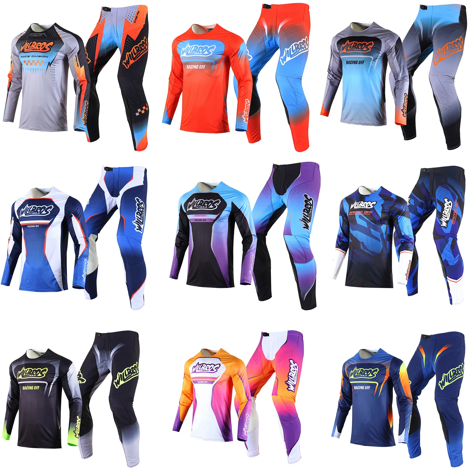 Willbros MX Jersey and Pants Gear Set Motocross Offroad Dirt Bike Mountain Enduro MTB BMX Racing Combo
Willbros MX Jersey and Pants Gear Set Motocross Offroad Dirt Bike Mountain Enduro MTB BMX Racing Combo