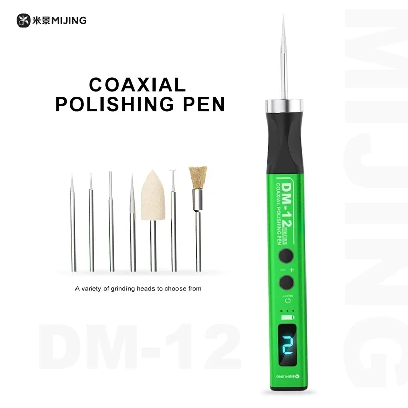 MiJing DM-12 коаксиальная полировальная ручка для телефона, микросхема, процессор, сверление, гравировка, ремонт, шлифовка, умная электрическая полировальная ручка
MiJing DM-12 коаксиальная полировальная ручка для телефона, микросхема, процессор, сверление, гравировка, ремонт, шлифовка, умная электрическая полировальная ручка