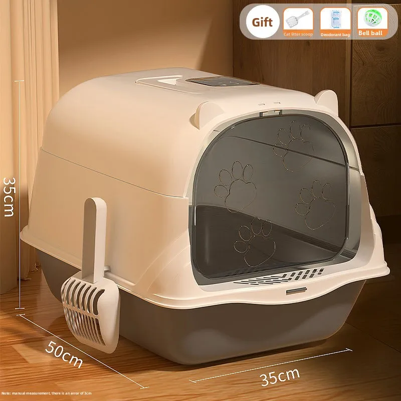 Cat litter box fully enclosed oversized cast toilet splash drawer style litter box anti odor cat supplies Practical and convent
Cat litter box fully enclosed oversized cast toilet splash drawer style litter box anti odor cat supplies Practical and convent
