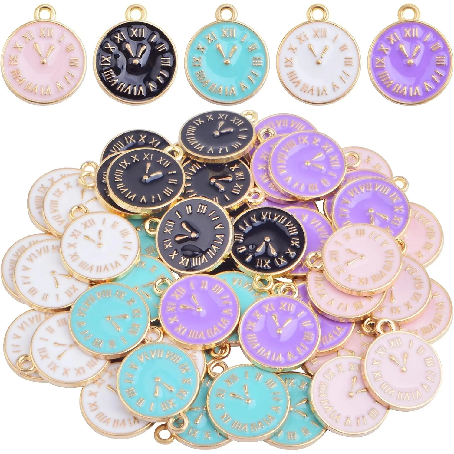 50pcs Alloy Enamel Alarm Clock Charms Cartoon Student Watch Clocks Pendant Charms for DIY Bracelet Necklace Jewelry Making
50pcs Alloy Enamel Alarm Clock Charms Cartoon Student Watch Clocks Pendant Charms for DIY Bracelet Necklace Jewelry Making
