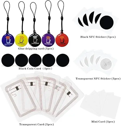 NFC-метки Ntag215 Наклейки, совместимые с iPhone — прозрачные пустые карты NFC
NFC-метки Ntag215 Наклейки, совместимые с iPhone — прозрачные пустые карты NFC