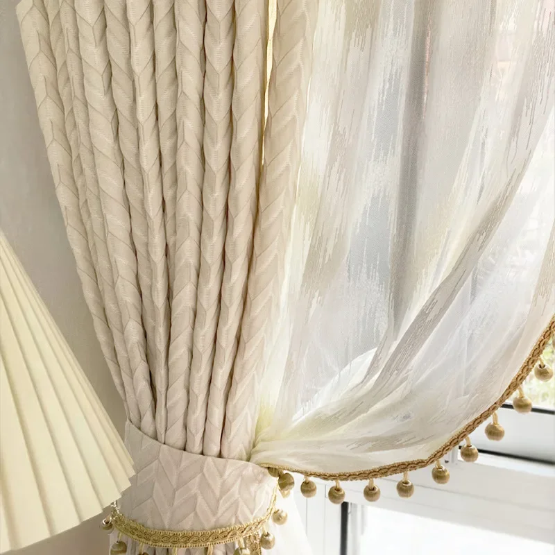 Modern Romantic French Curtain for Living Room Luxury Curtain Bedroom Solid Color Embossed Curtain High Precision Cortina Custom
Modern Romantic French Curtain for Living Room Luxury Curtain Bedroom Solid Color Embossed Curtain High Precision Cortina Custom