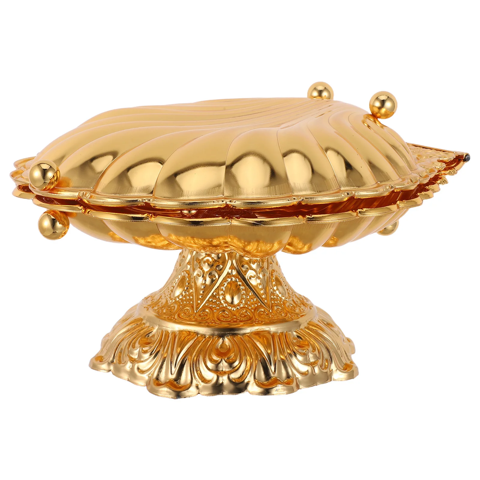 1pcs Gold Shell Shaped Fruit Bowl Large Footed Pedestal Serving Tray For Kitchen Counter Table Decor Snack Storage Basket
1pcs Gold Shell Shaped Fruit Bowl Large Footed Pedestal Serving Tray For Kitchen Counter Table Decor Snack Storage Basket