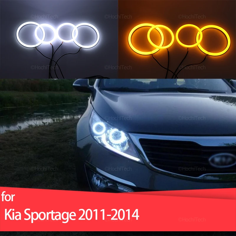 Dual Color White Yellow Halo Rings Cotton Light LED Angel Eyes Kit For Kia Sportage 2011 2012 2013 2014 Car-styling Accessories
Dual Color White Yellow Halo Rings Cotton Light LED Angel Eyes Kit For Kia Sportage 2011 2012 2013 2014 Car-styling Accessories