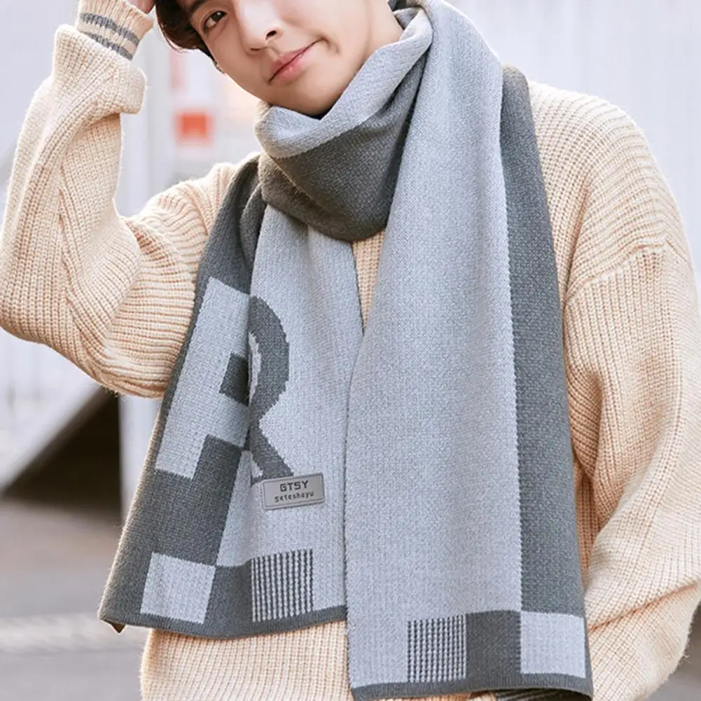 Unisex Scarf Winter Long Scarf Men's Thickened Knitted Winter Scarf with Color Matching Warmth Windproof for Cold-proof
Unisex Scarf Winter Long Scarf Men's Thickened Knitted Winter Scarf with Color Matching Warmth Windproof for Cold-proof
