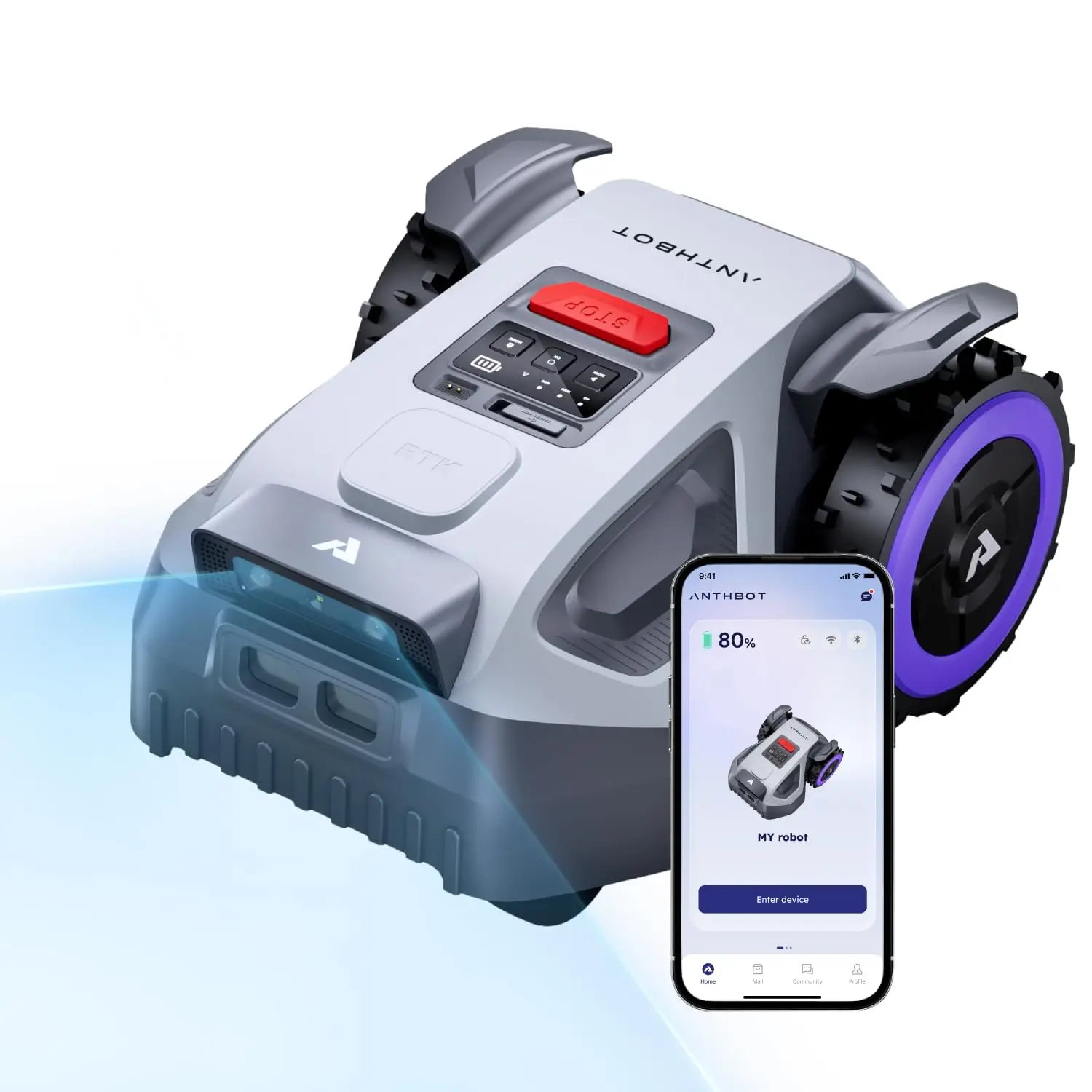 M5 Robot Lawn Mower 1/8 Acre, Dual Vision+Full-Band RTK Robotic Lawnmower, No Perimeter Wire, App Control Obstacle, Custom
M5 Robot Lawn Mower 1/8 Acre, Dual Vision+Full-Band RTK Robotic Lawnmower, No Perimeter Wire, App Control Obstacle, Custom
