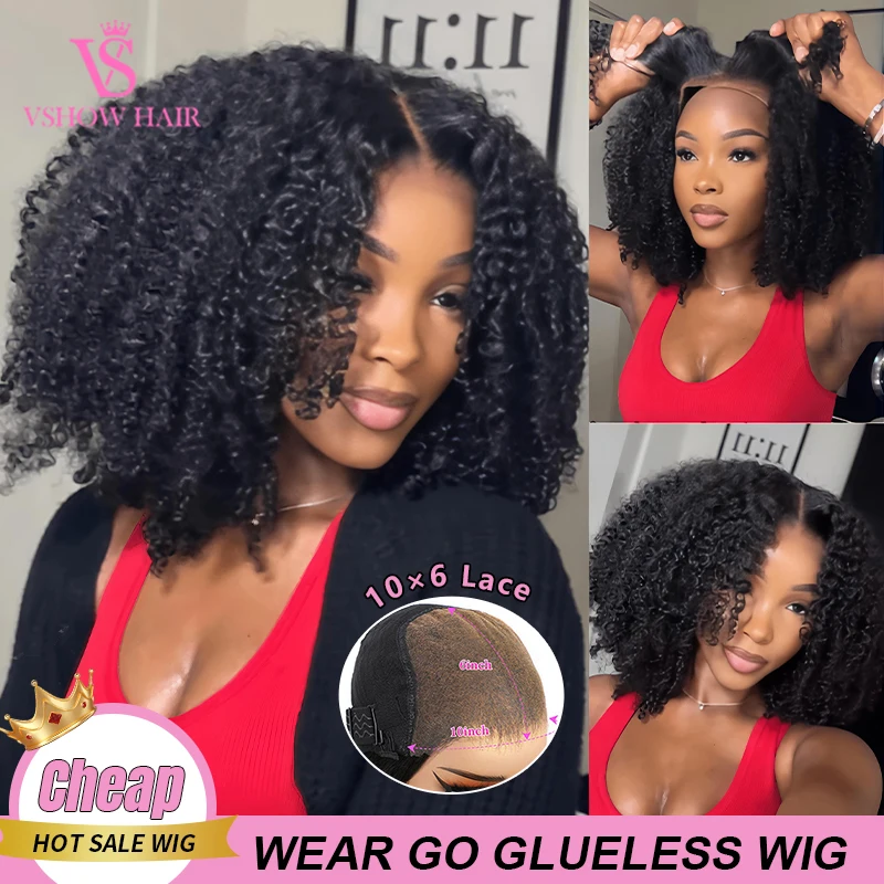 Vshow Afro Kinky Curly 10x6 HD Transparent Lace Wig Wear Go Ready To Wear Glueless Human Hair Wigs Pre Bleached Knots
Vshow Afro Kinky Curly 10x6 HD Transparent Lace Wig Wear Go Ready To Wear Glueless Human Hair Wigs Pre Bleached Knots