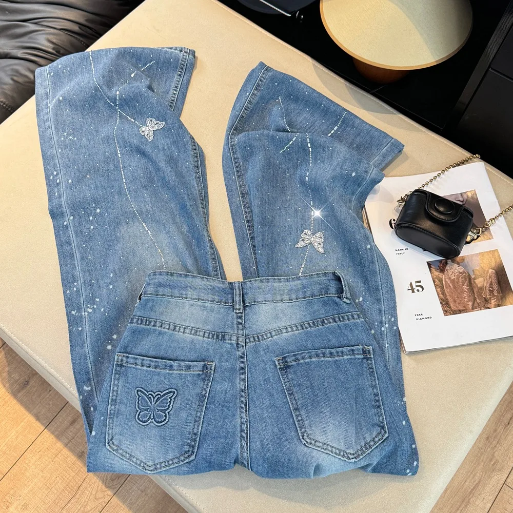 American Super Shiny European Diamond Rhinestone Jeans High Waist Loose Women's Summer Korean Style Slim Straight L...
American Super Shiny European Diamond Rhinestone Jeans High Waist Loose Women's Summer Korean Style Slim Straight L...