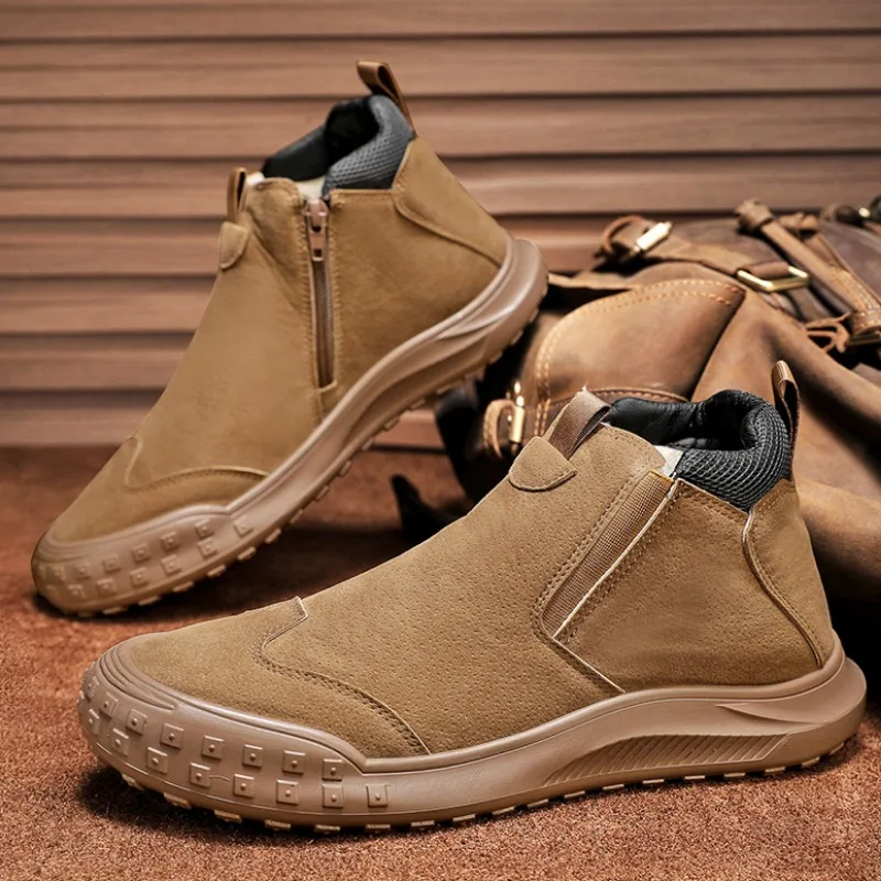Men Autumn Winter Cotton Shoes Casual Flat Bottom Boots Comfortable Slip On Boots Trend Work Boots Outdoor Non-slip Leather Boot
Men Autumn Winter Cotton Shoes Casual Flat Bottom Boots Comfortable Slip On Boots Trend Work Boots Outdoor Non-slip Leather Boot