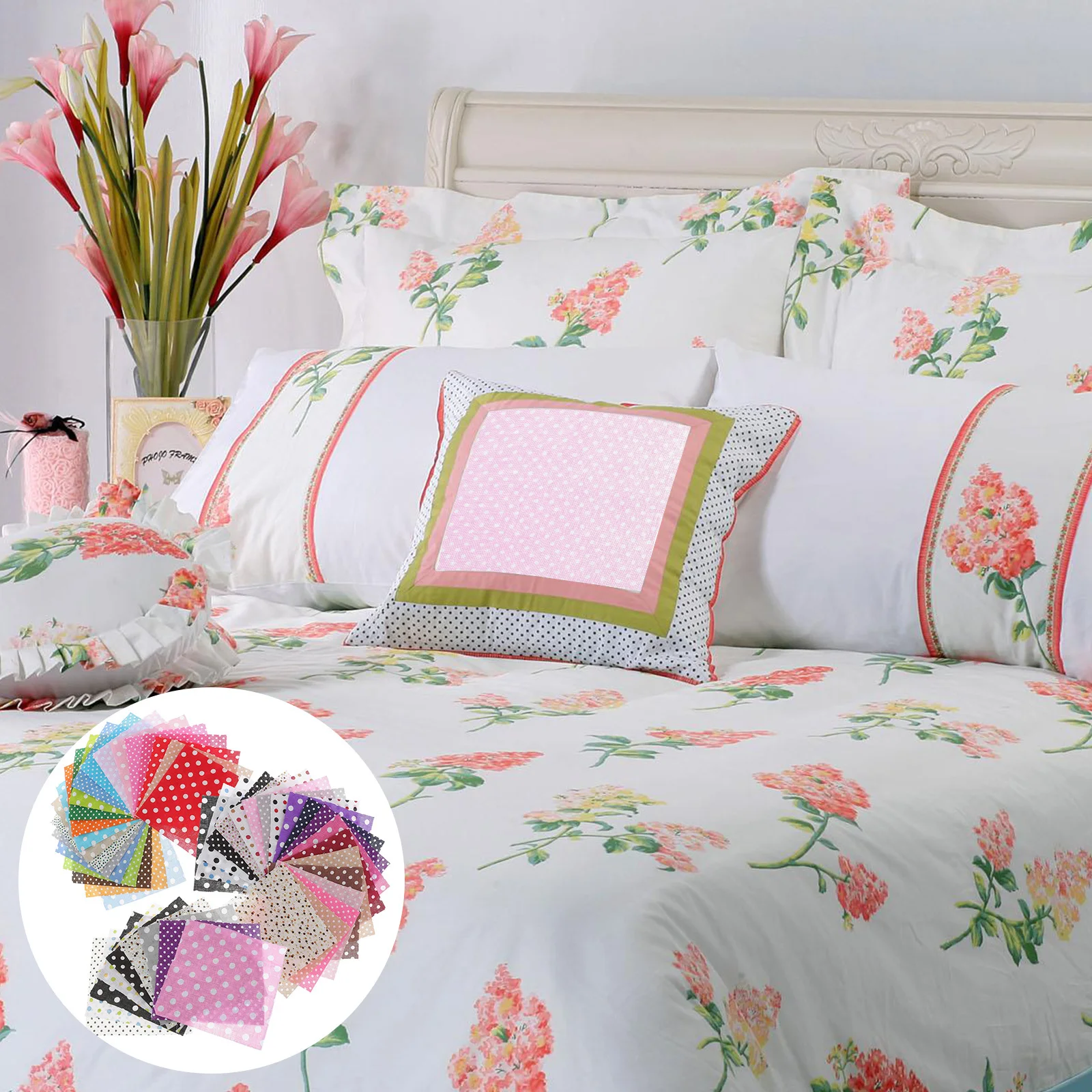 50Pcs Patchwork Fabric Flower Pattern Cotton DIY Cloth Creative Handmade Cloth Quilt Cushion Cover Decor Accessories
50Pcs Patchwork Fabric Flower Pattern Cotton DIY Cloth Creative Handmade Cloth Quilt Cushion Cover Decor Accessories
