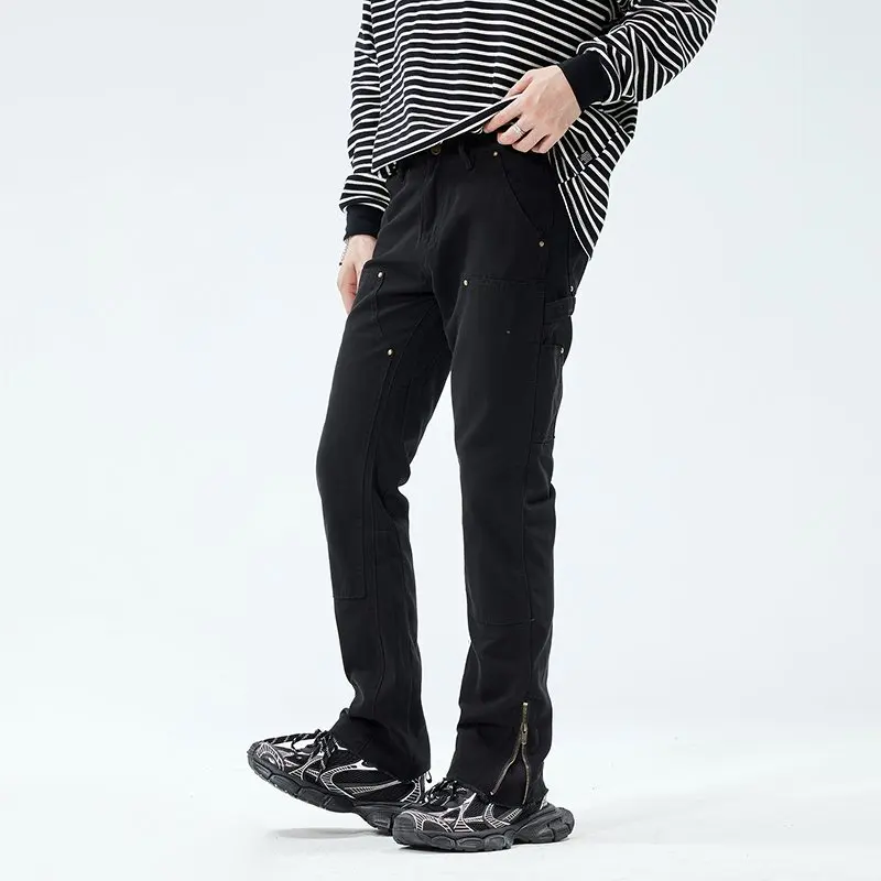 High Street Zipper Cargo Pants Men Streetwear Fashion Hip Hop Vibe Casual Cleanfit Straight Pants Pure Cotton Long Trousers
High Street Zipper Cargo Pants Men Streetwear Fashion Hip Hop Vibe Casual Cleanfit Straight Pants Pure Cotton Long Trousers