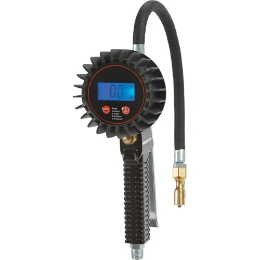 Digital Tire Inflator Gauge with Steel Body in Black for Accurate Pressure Monitoring
Digital Tire Inflator Gauge with Steel Body in Black for Accurate Pressure Monitoring